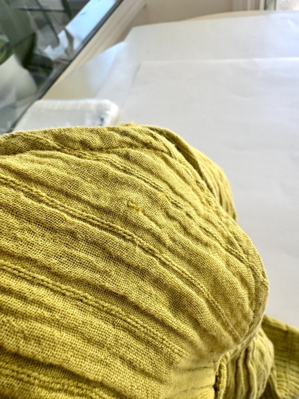 Zara Kids Chartreuse Gauze Romper Sz 3-4 Playsuit - Picture 7 of 9